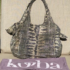 Kooba Embossed Leather Snakeskin Hobo